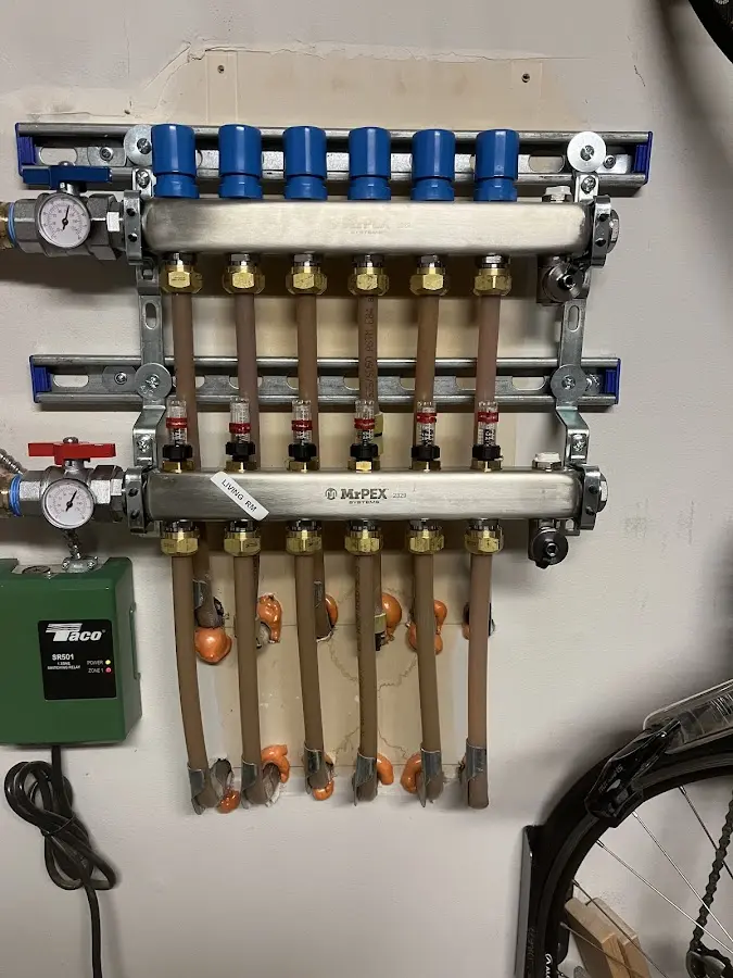 Plumber performing Gas Line Installation at a residential property in Jay